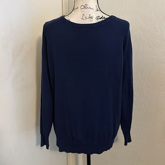 Torrid Blue Heart Embroidered Butterflies Design Pullover Sweatshirt Feminine - Picture 7 of 13